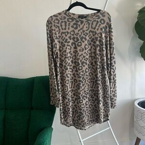 Forever 21 cheetah print dress. Soft fleece type material.